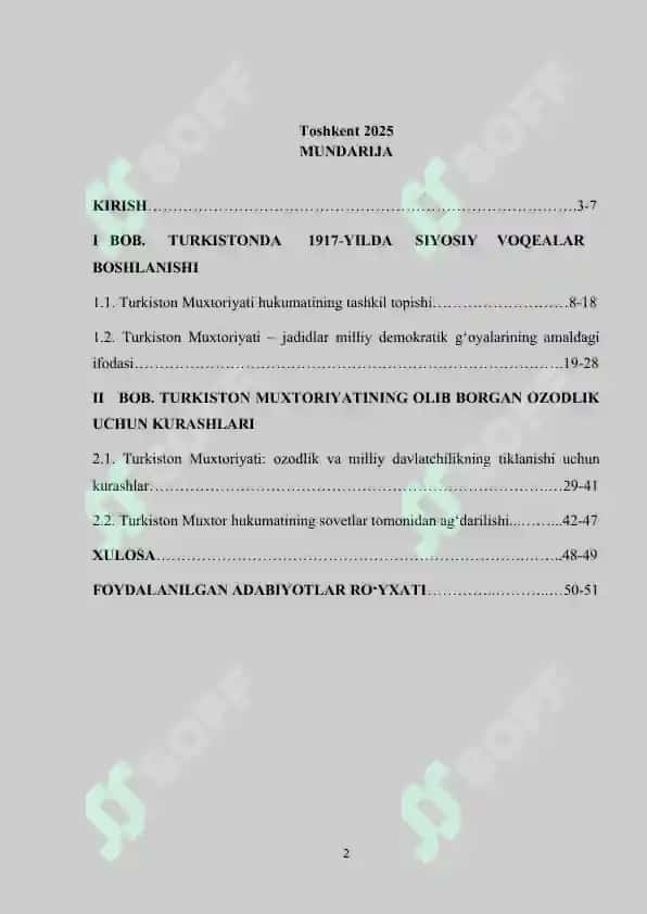 O‘zbek davlatchiligi tarixida Turkiston Muxtoriyatining o‘rni 2