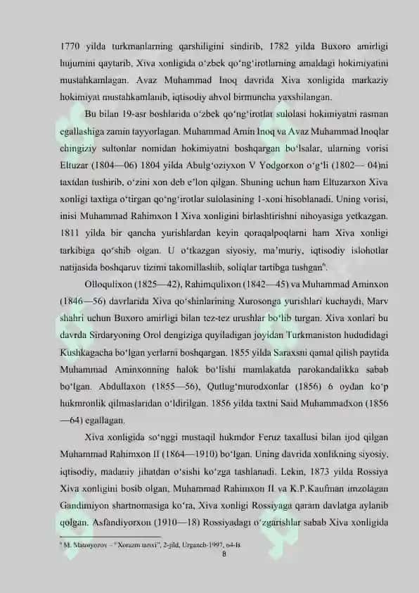 xiva xonligi soliq tizimi 8