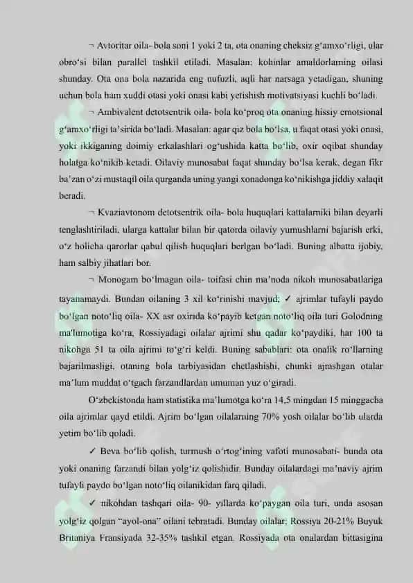 Oilaga qaratilgan ijtimoiy siyosat mohiyati va shakllari 6