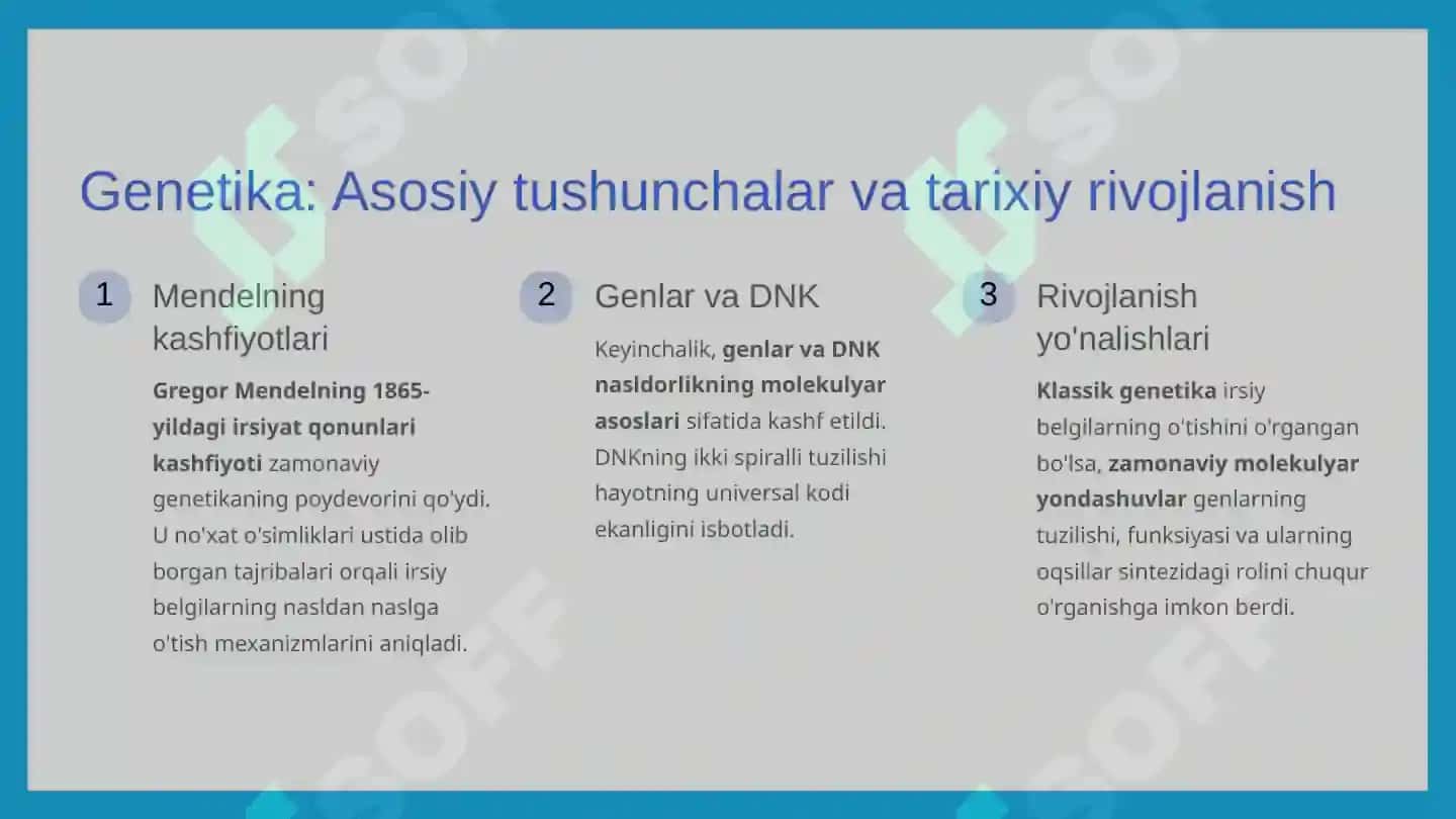 Genetikaning yangi yo'nalishlari 2