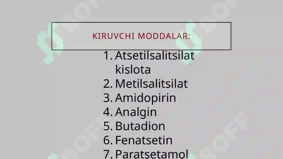Nonarkotik   analgetiklar 4