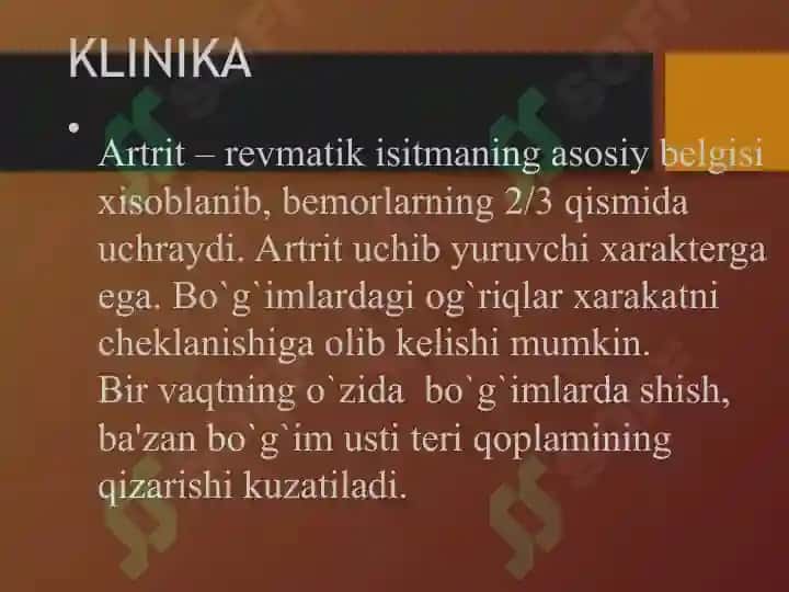 O`tkir revmatik isitma 6