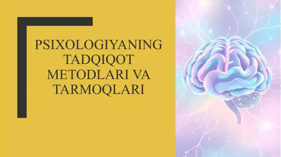 Psixologiyaning Tadqiqot Metodlari va Tarmoqlari