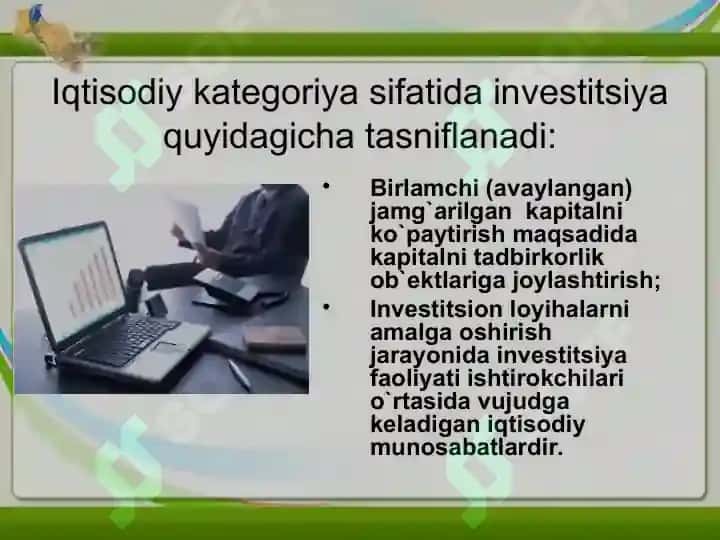 O‘zbekiston Respublikasi investitsiya siyosati 8