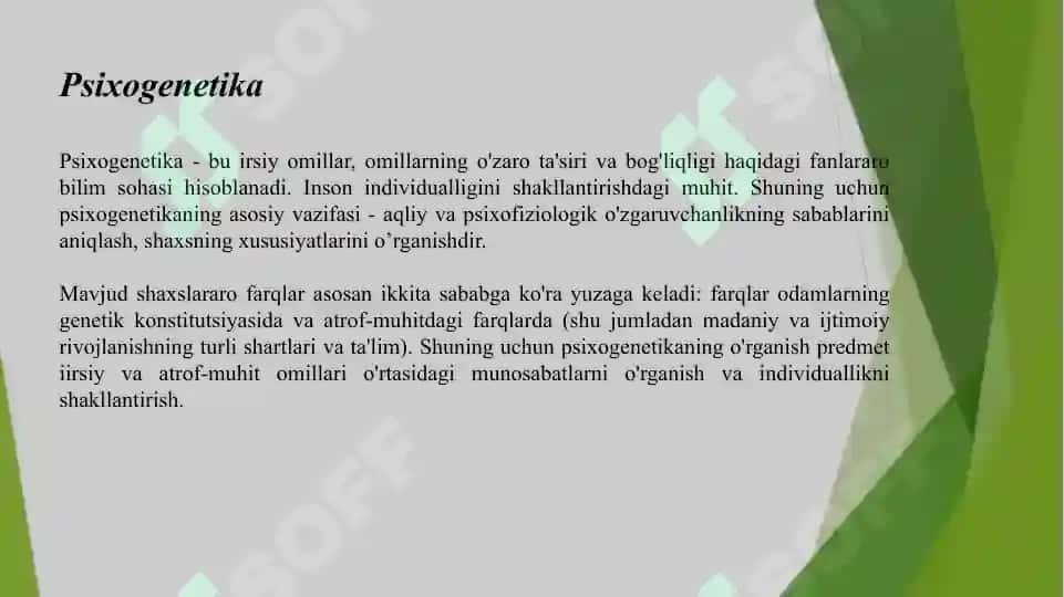 Psixogenetika 2