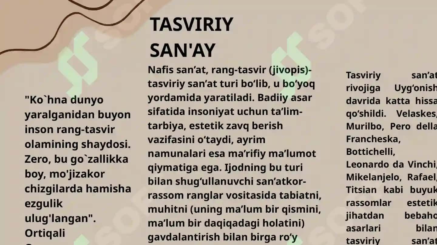 San'at slayd. Falsafada san'at 7
