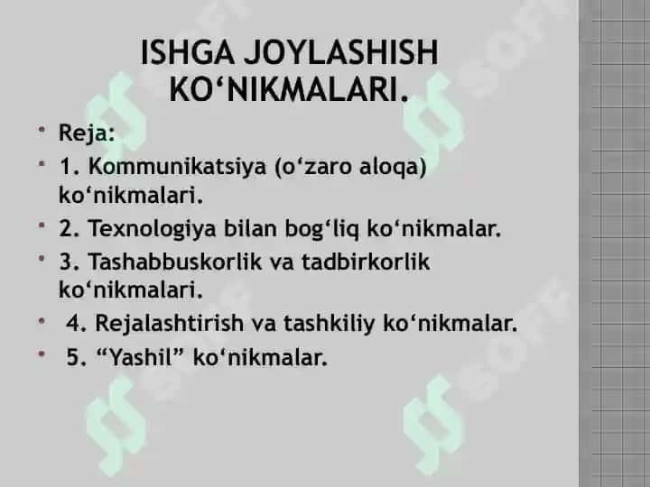 Ishga joylashish ko‘nikmalari 2