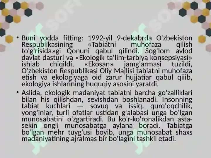 Inson va uning biosferadagi o'rni 8