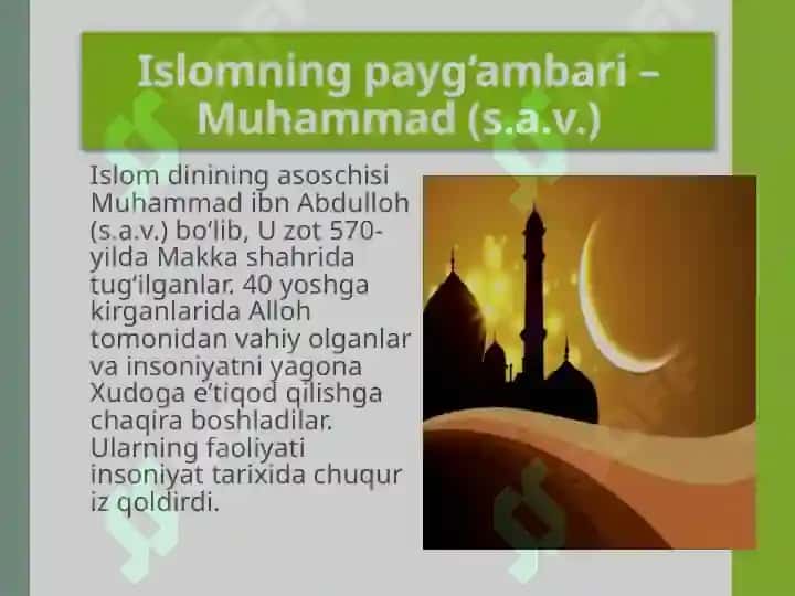Islom dinining tarixi. 4