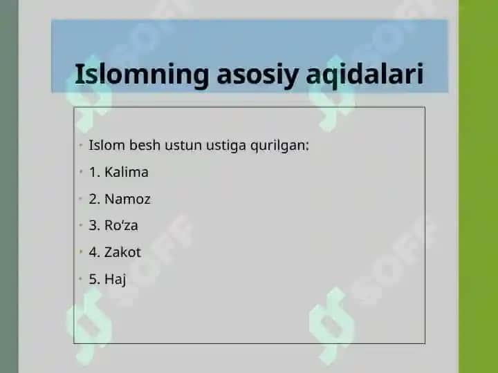 Islom dinining tarixi. 6