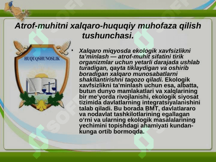 Atrof-muhitni muhofaza qilishda xalqaro-xarakat 3