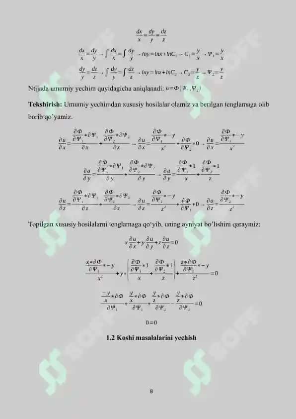 Gradiyent bo’yicha tushish usuli 8