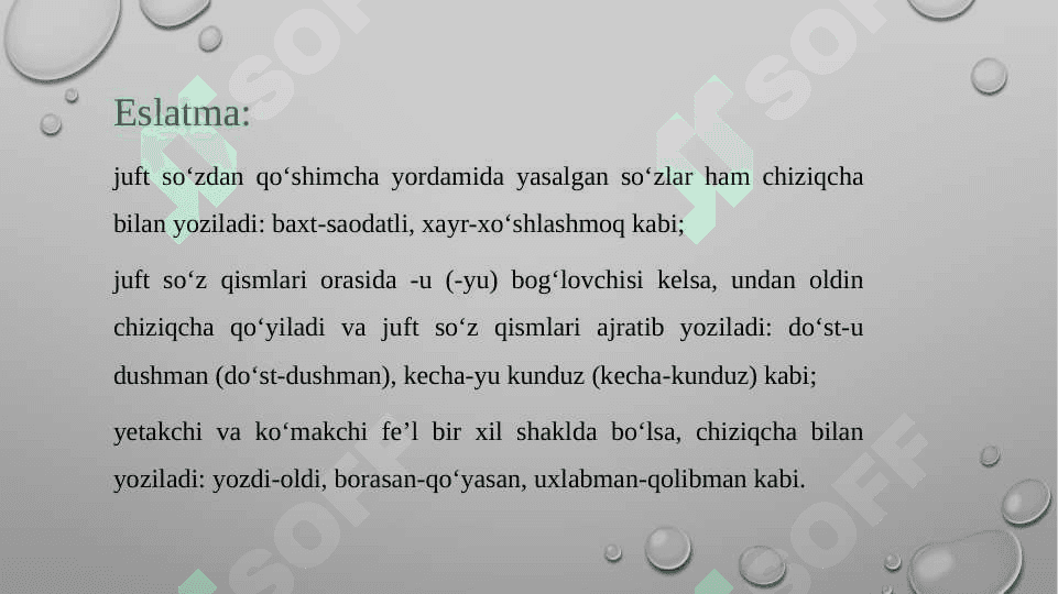 O'zbek tilining asosiy imlo qoidalari (TAQDIMOT) 8
