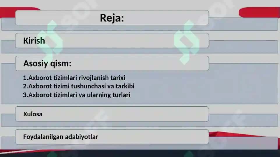 Axborot tizimlari 2