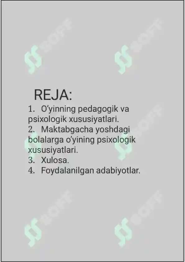 O’yinning Yoshga Xos Xususiyatlari 2