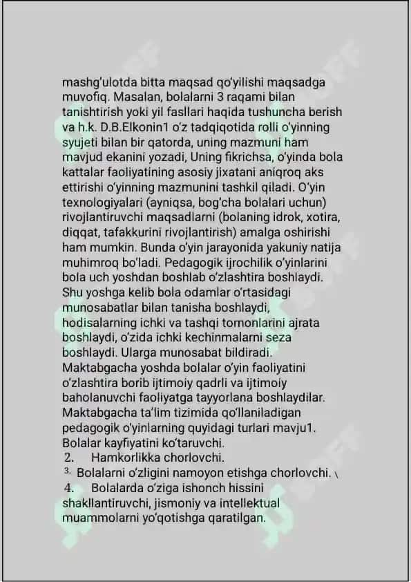 O’yinning Yoshga Xos Xususiyatlari 6