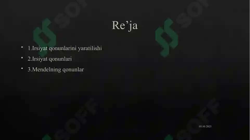 Irsiyat qonunlar 2
