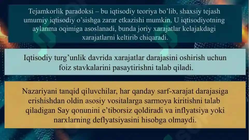 Tejamkorlik paradoksi 4