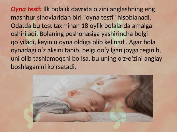 Ilk bolalik davrida oʻz -oʻzini anglash 4