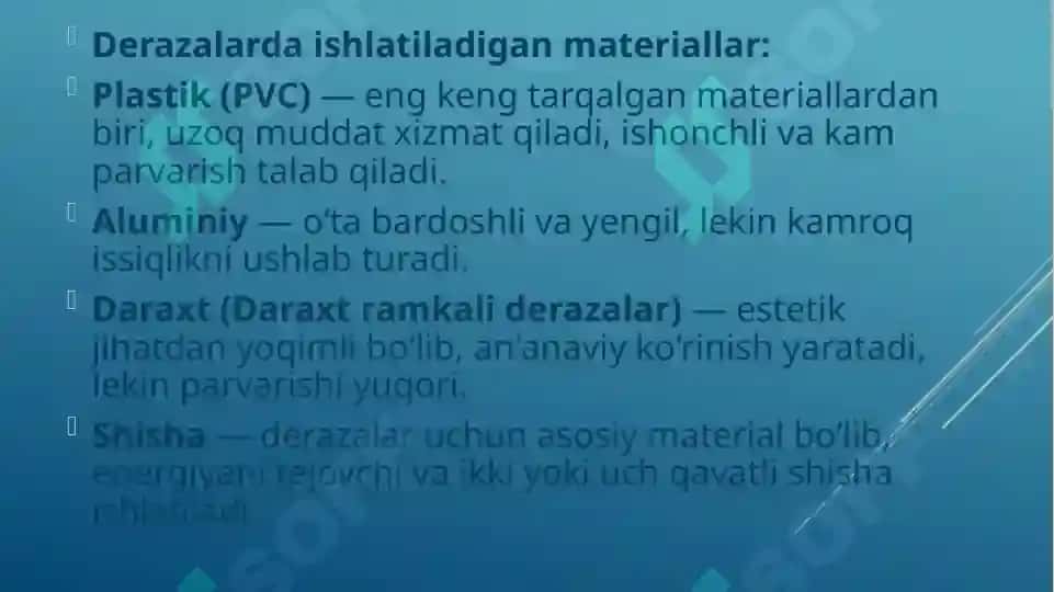 Deraza va eshiklar 3