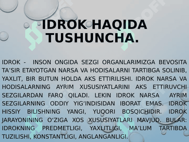 IDROK TURLARI VA KLASSIFIKATSIYASI 3