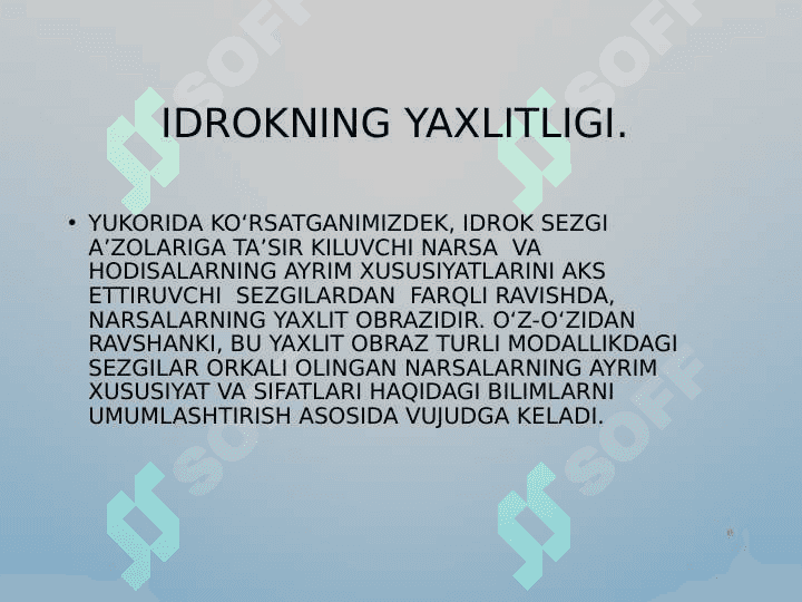 IDROK TURLARI VA KLASSIFIKATSIYASI 8