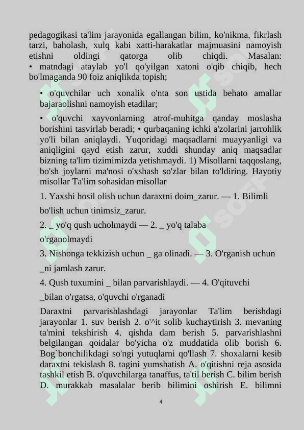 “PEDAGOGIK TEXNALOGIYANING RIVOJLANISH BOSQICHLARI VA O`ZIGA XOS XUSUSIYATLARI”. 4