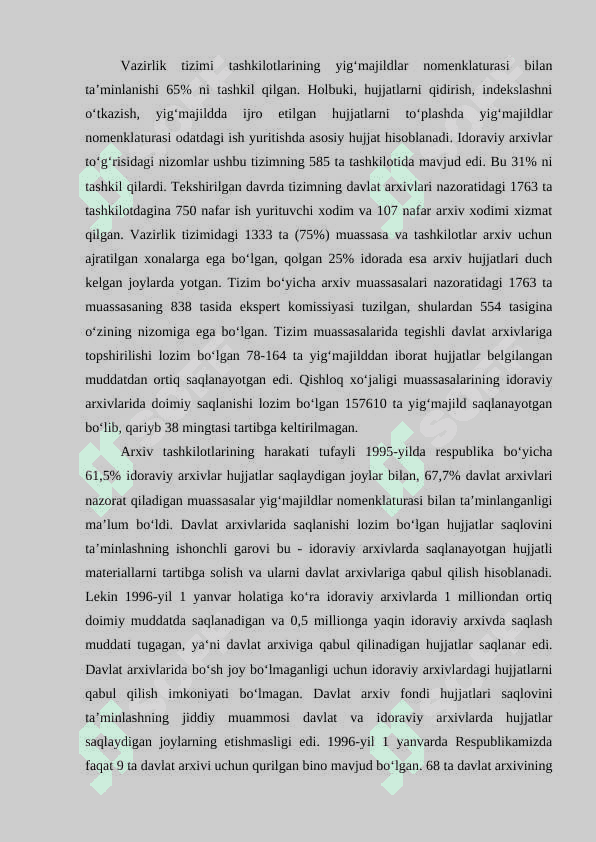 Mustaqil O'zbekistonda arxiv ishi 5