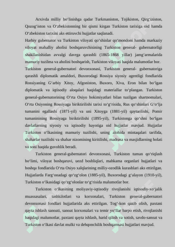 Mustaqil O'zbekistonda arxiv ishi 8
