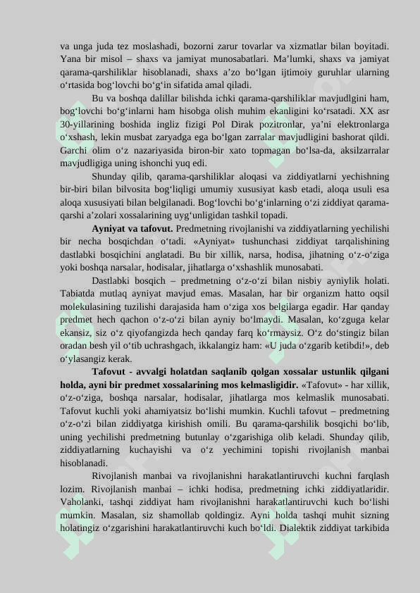 Rivojlanish nazariyasi (dialektika) 5