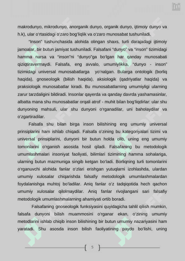 Falsafa va uning  jamiyat hayotidagi  roli 5