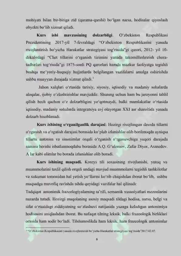 koreys tilida antonimlar 6