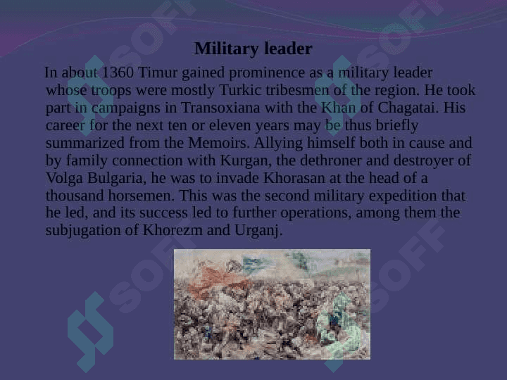 AMIR TIMURThe Timurid’s dynasty 7