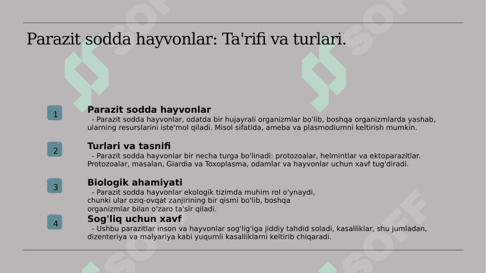 Parazit sodda hayvonlar 3