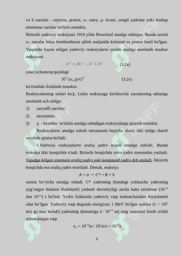 ELEKTRO YADRO REAKSIYALARI. 6