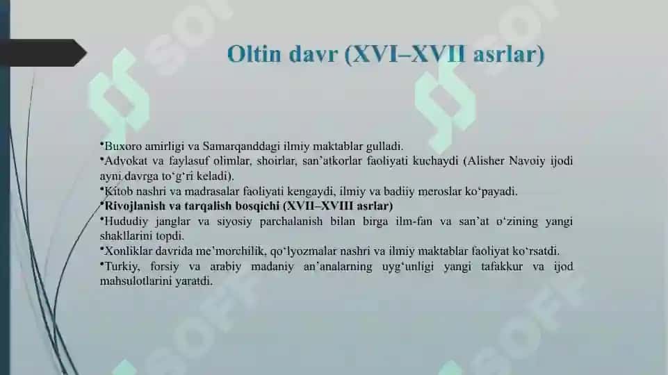 O'ZBEKISTON TARIXIDA RENESSANS ASOSIY BOSQICHLARI VA RIVOJLANISH OMILLARI 5