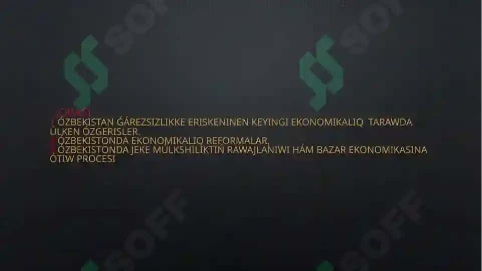 Ekonomikaliq reformalar 2