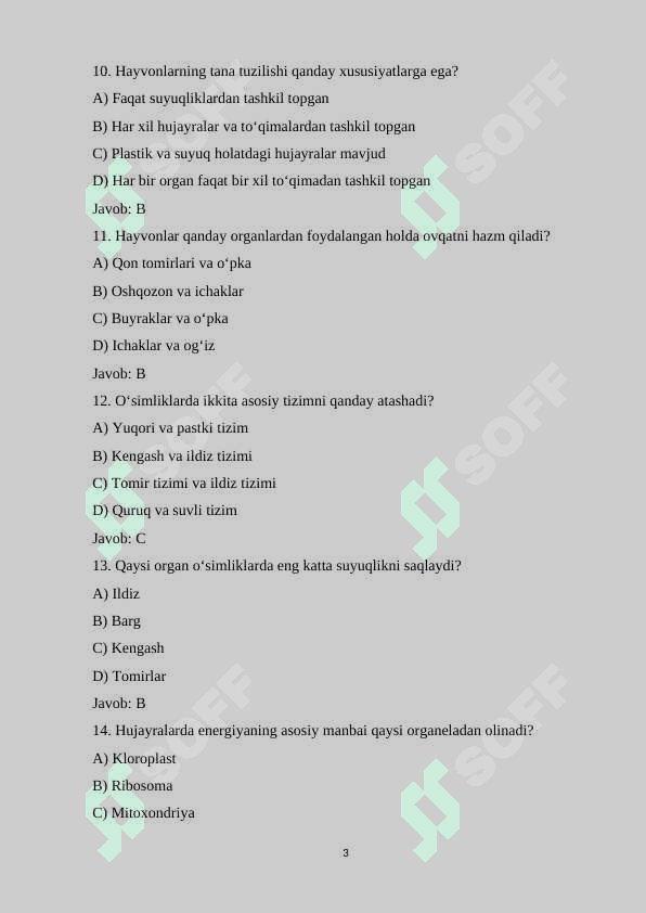 8-sinf Biologiya fanidan mavzulashtirilgan 100 ta test savollari va javoblari bilan.docx 3