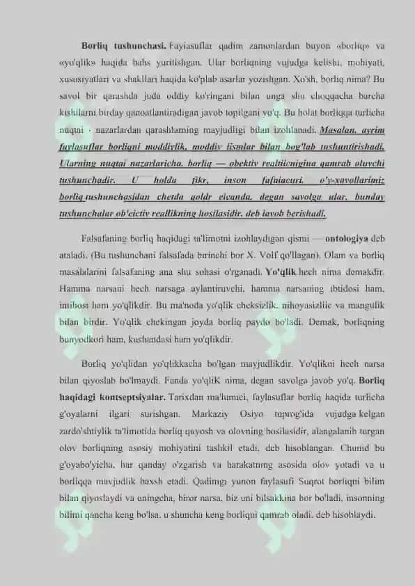 BORLIQ MAVJUDLIGINING USULI VA SHAKLLARI 2