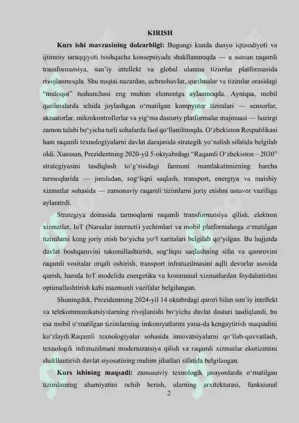 MOBIL QURILMALARDA O‘RNATILGAN TIZIMLARNING QO‘LLANILISHI 2