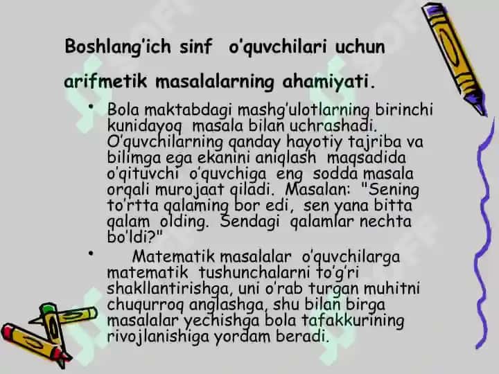 Boshlang'ich sinflarda mantiqiy masalalar yechishga òrgatish 4