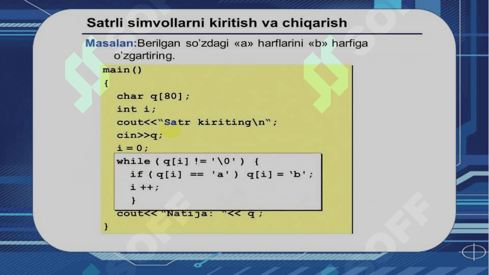 C++ TILIDA MAXSUS BELGILAR 2