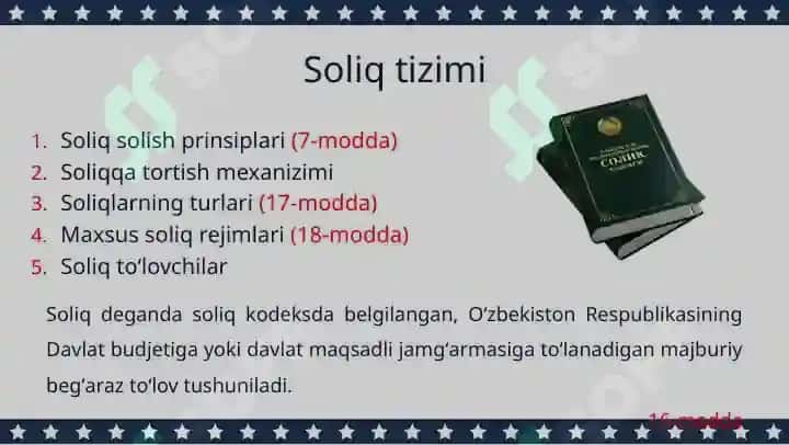 Soliqlar va yigʻimlar tizimi 6
