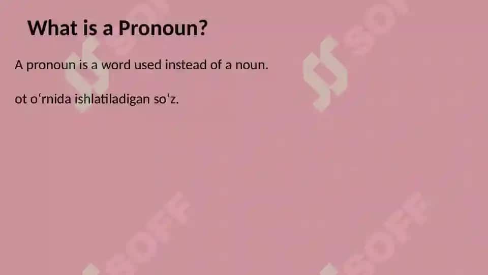 Pronouns 2