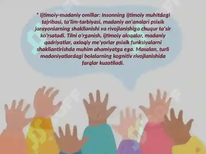 JKSX. Psixik jarayonlar. 4
