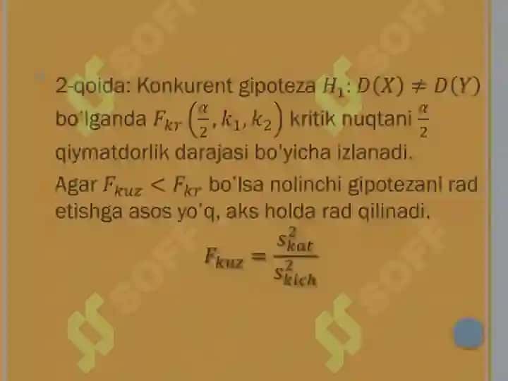Statistik gipotezalar 4