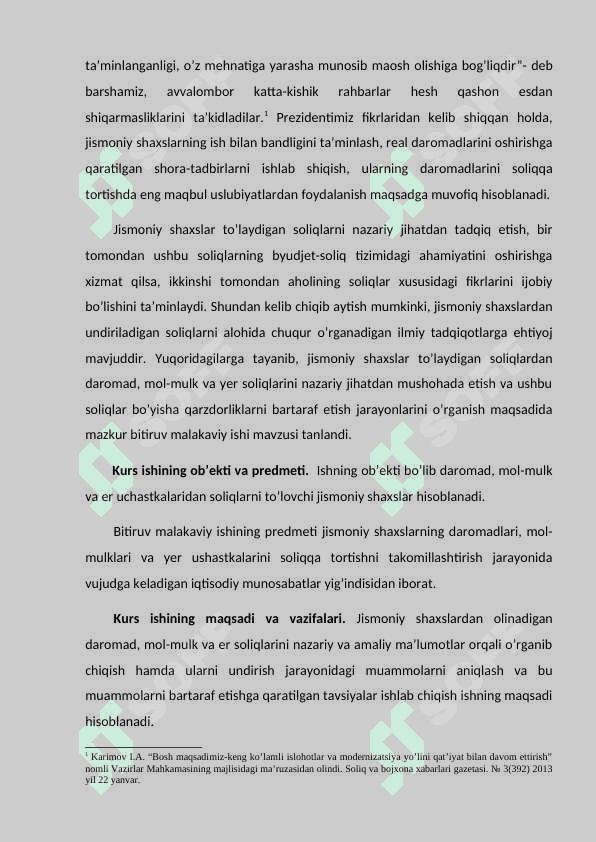 Jismoniy shaxslardan olinadigan mol-mulk solig’i va uning ahamiyati 4