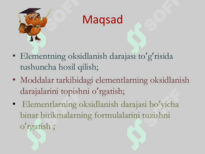 Elementlarning oksidlanish darajasi 2