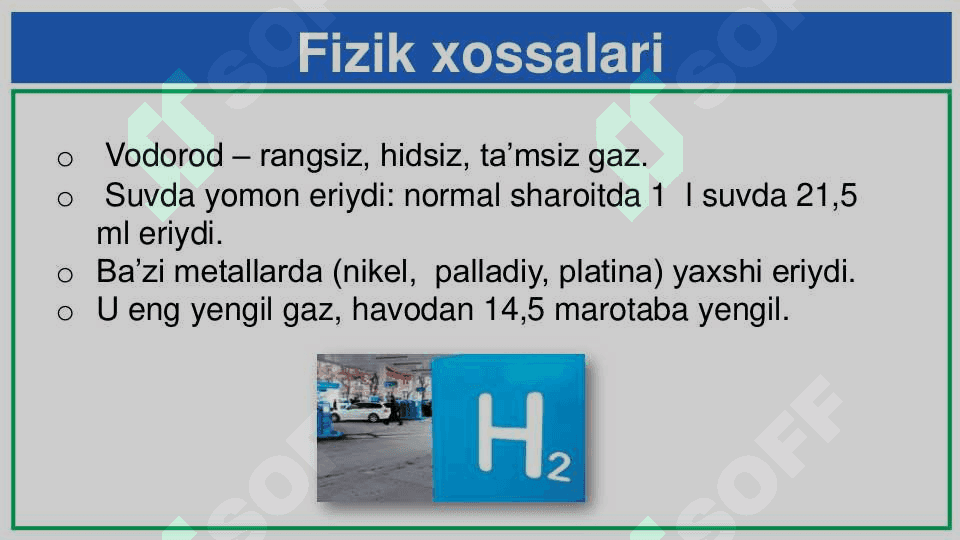 Vodorod oddiy modda 4