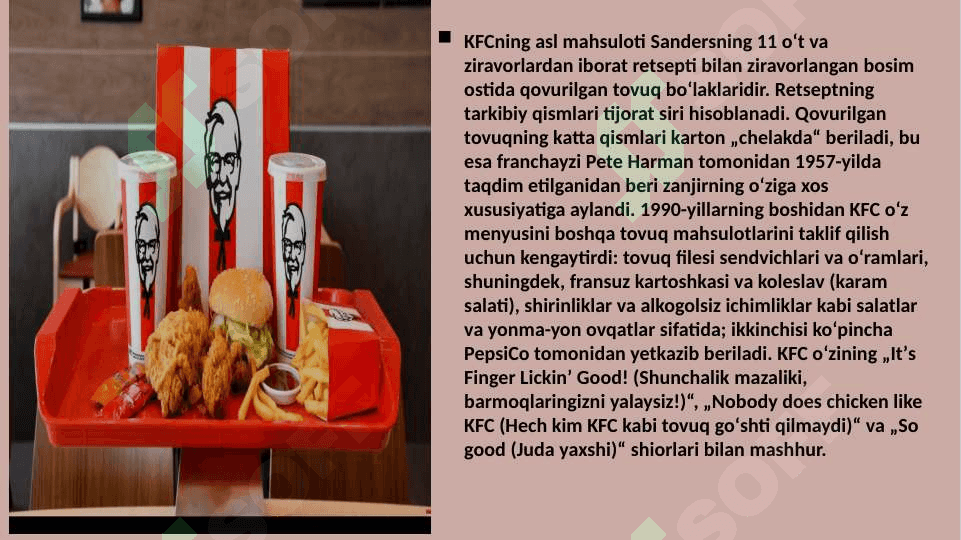 Kfc kompaniyasi haqida pptx 7